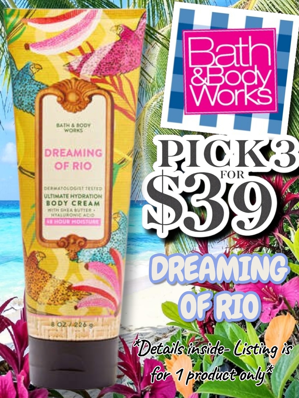 Bath & Body Works Covered Dreaming Of Rio Ultimate Hydration Body Cream